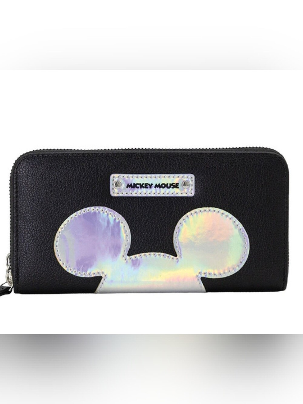 NWT! Disney Mickey Mouse wristlet wallet for women Black and Silver